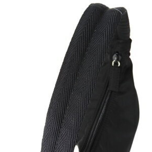 Prada Nylon Canvas Handbag Black Hobo Shoulder Bag - Picture 6 of 11